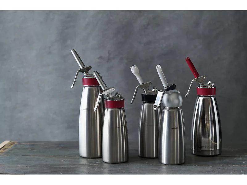 Kisag Rahmbläser Set Basic 0.5 l, Silber inkl. 10 Stück Kapslen