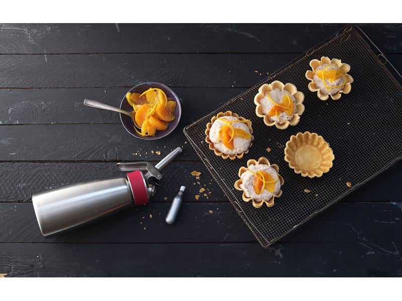 Kisag Rahmbläser Set Basic 0.5 l, Silber inkl. 10 Stück Kapslen