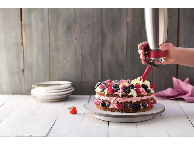 Kisag Rahmbläser Set Basic 0.5 l, Silber inkl. 10 Stück Kapslen