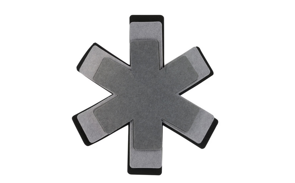 FURBER Pfannenschutz 6 Stück, Grau Pfannenschoner in drei Grössen