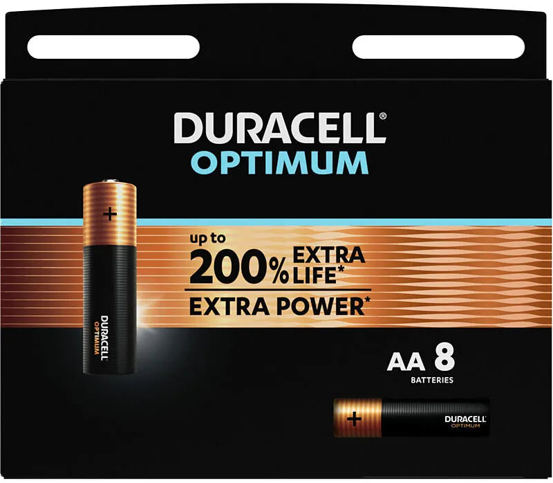 DURACELL Batterie Optimum 4-137684 AA, LR6, 1.5V 8 Stück