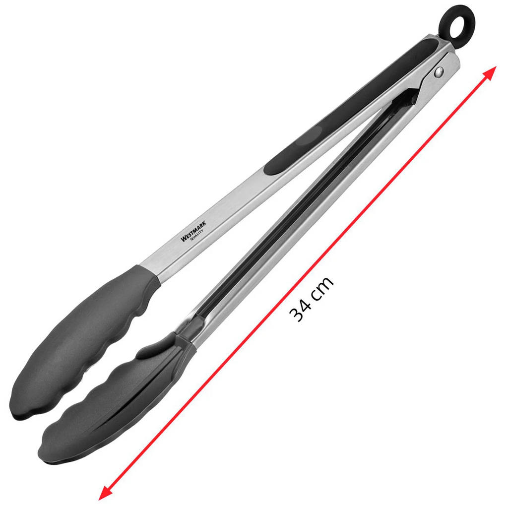 Westmark Universalzange Classic Silicone 34x3.5x3.4 cm (LxBxH); edelstahl/schwarz