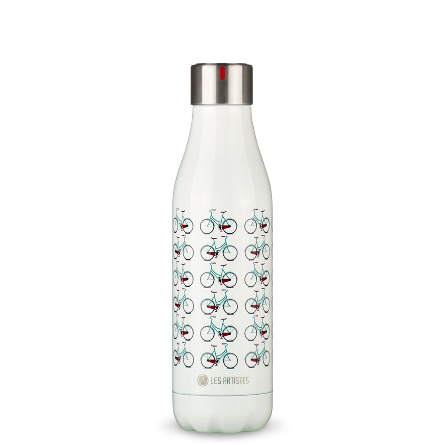 [A-4266] Isoliertrinkflasche LES ARTISTES (Aro) (Urban, mehrfarbig, 500 ml, Bicycle, Normaler Deckel)