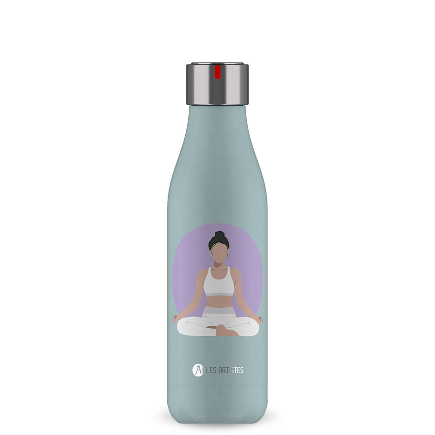 [A-4306] Isoliertrinkflasche LES ARTISTES (Aro) (Urban, mehrfarbig, 500 ml, Wellness, Normaler Deckel)