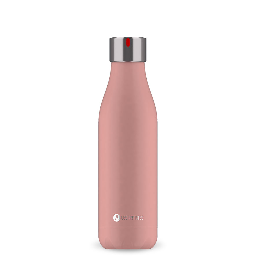 [A-4323] Isoliertrinkflasche LES ARTISTES (Aro) (Timeless, pink, 500 ml, einfarbig, Normaler Deckel)