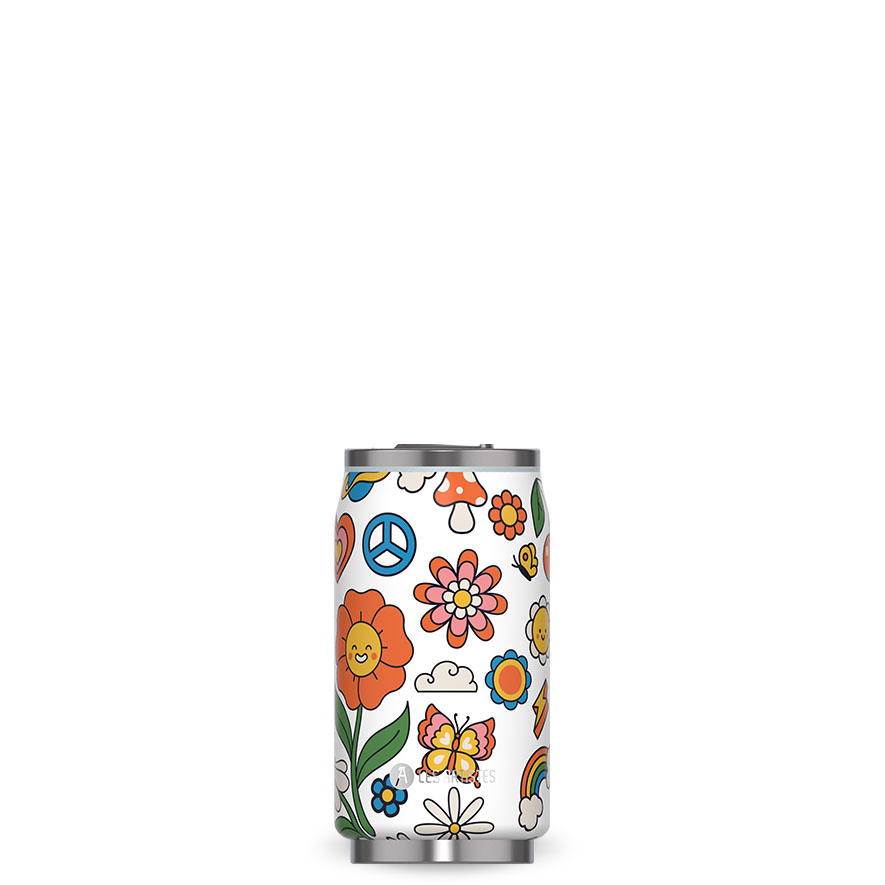 [A-4330] Isoliertrinkdose LES ARTISTES (Aro) (Vintage, mehrfarbig, 280 ml, Happy)