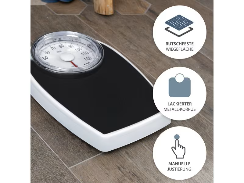 Ade Personenwaage Victoria schwarz-weiss  mechanisch3