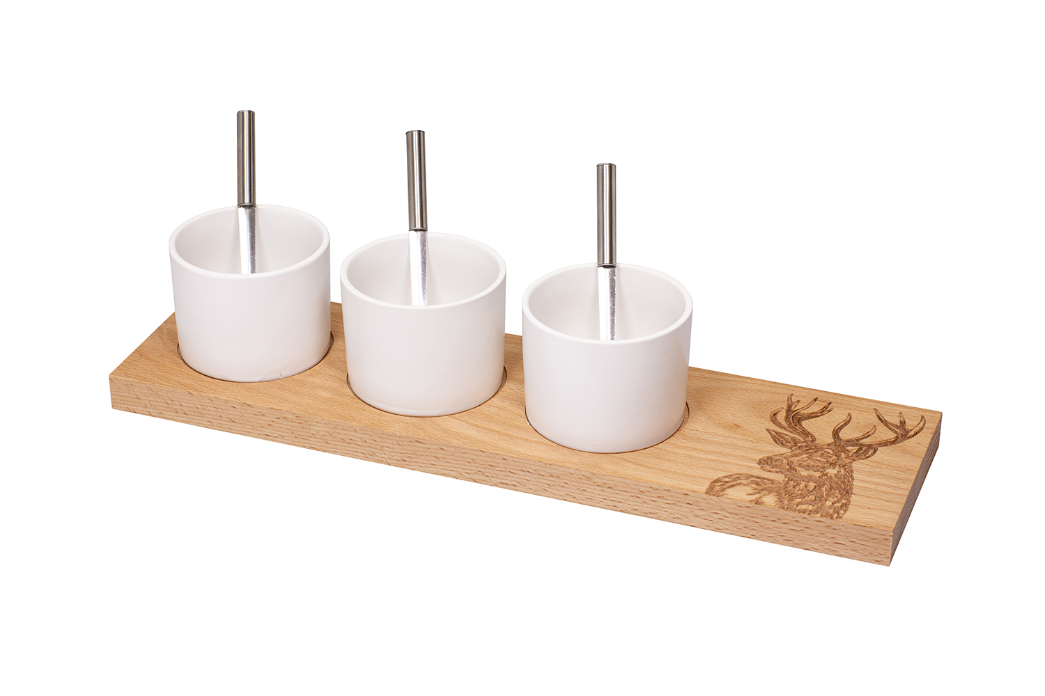 Apéro-Set Hirsch, klein, Buche