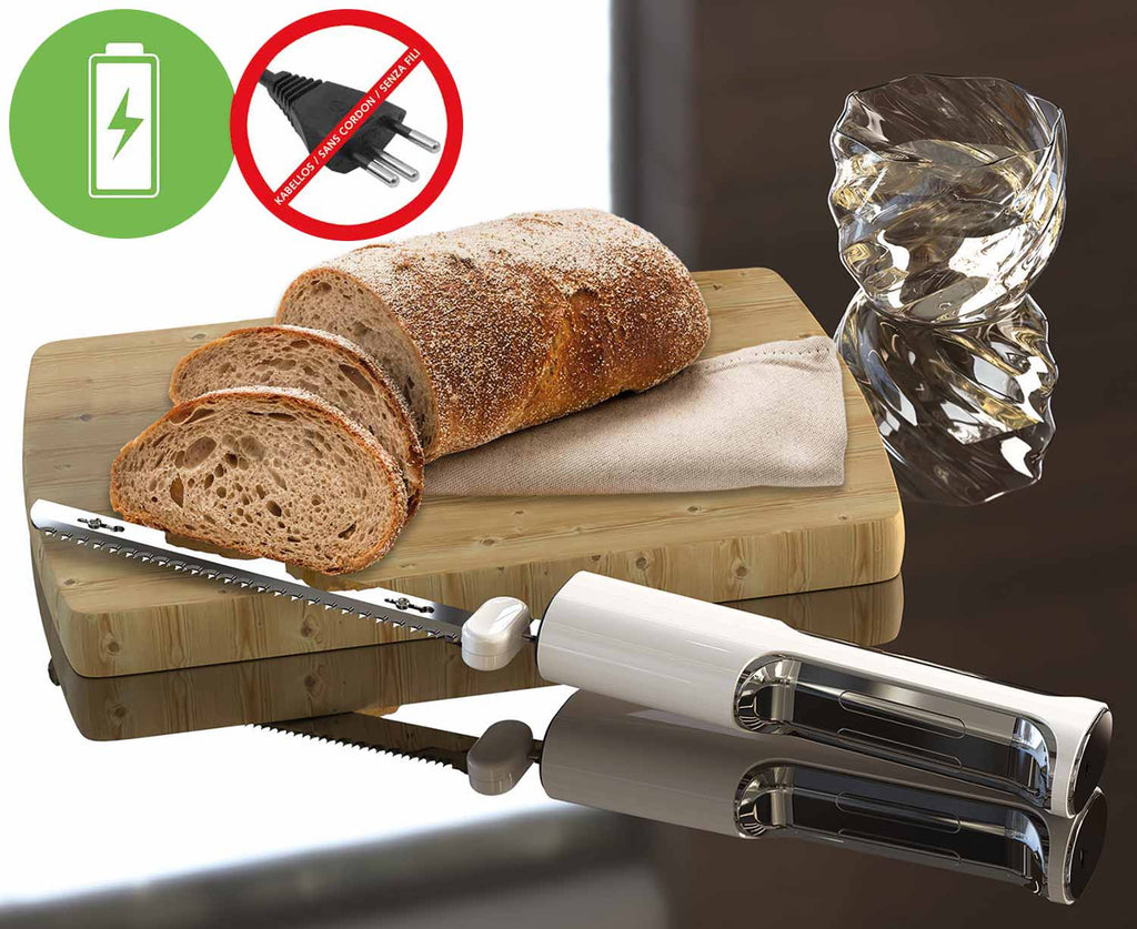 Koenig Kabelloses Elektromesser mit Doppelklinge aus Edelstahl