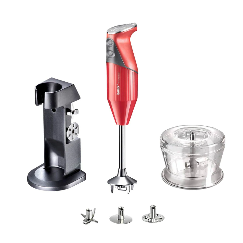Bamix® M200 DELUXE, Design-D rot-chrom