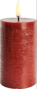 Candle pillar 5.8x10.1 cm Carmine red Rustic