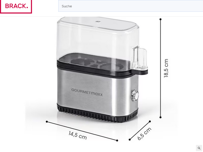 GOURMETmaxx Eierkocher Kompakt 2.0 Silber 2Eier 02