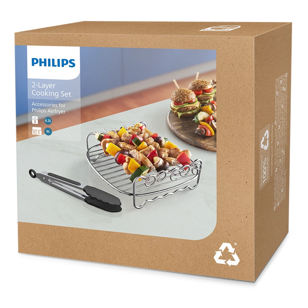 Philips Airfryer Grillrost zum Kochen auf 2 Ebenen HD9920/00