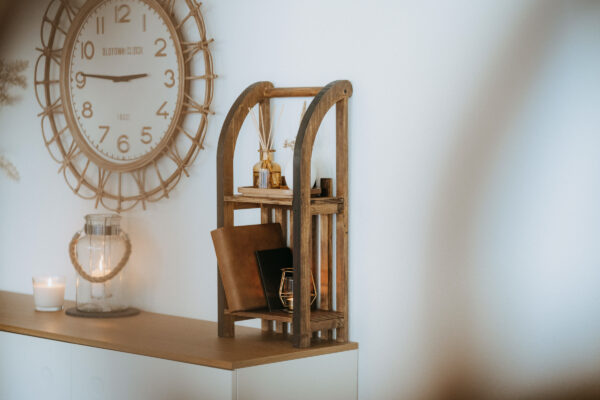 Kadastar Holz-Regal L Schlitten, Kiefer 62x27x16cm 02