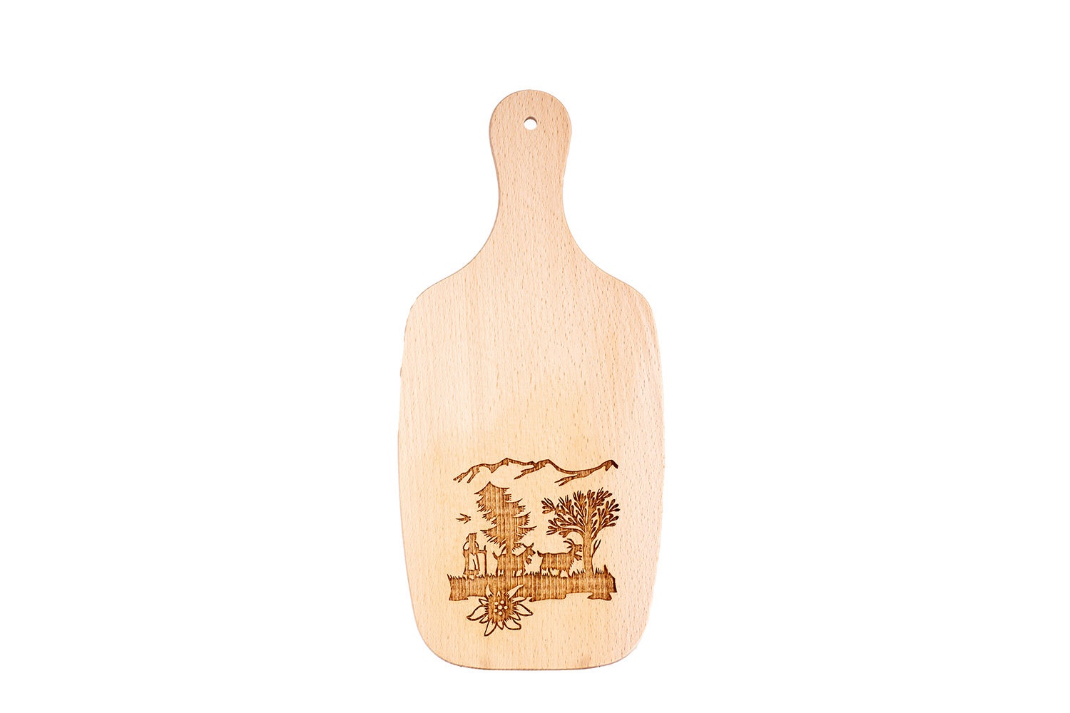Kadastar Holzbrett “Alpabzug Familie”, Buche 34x15x1cm