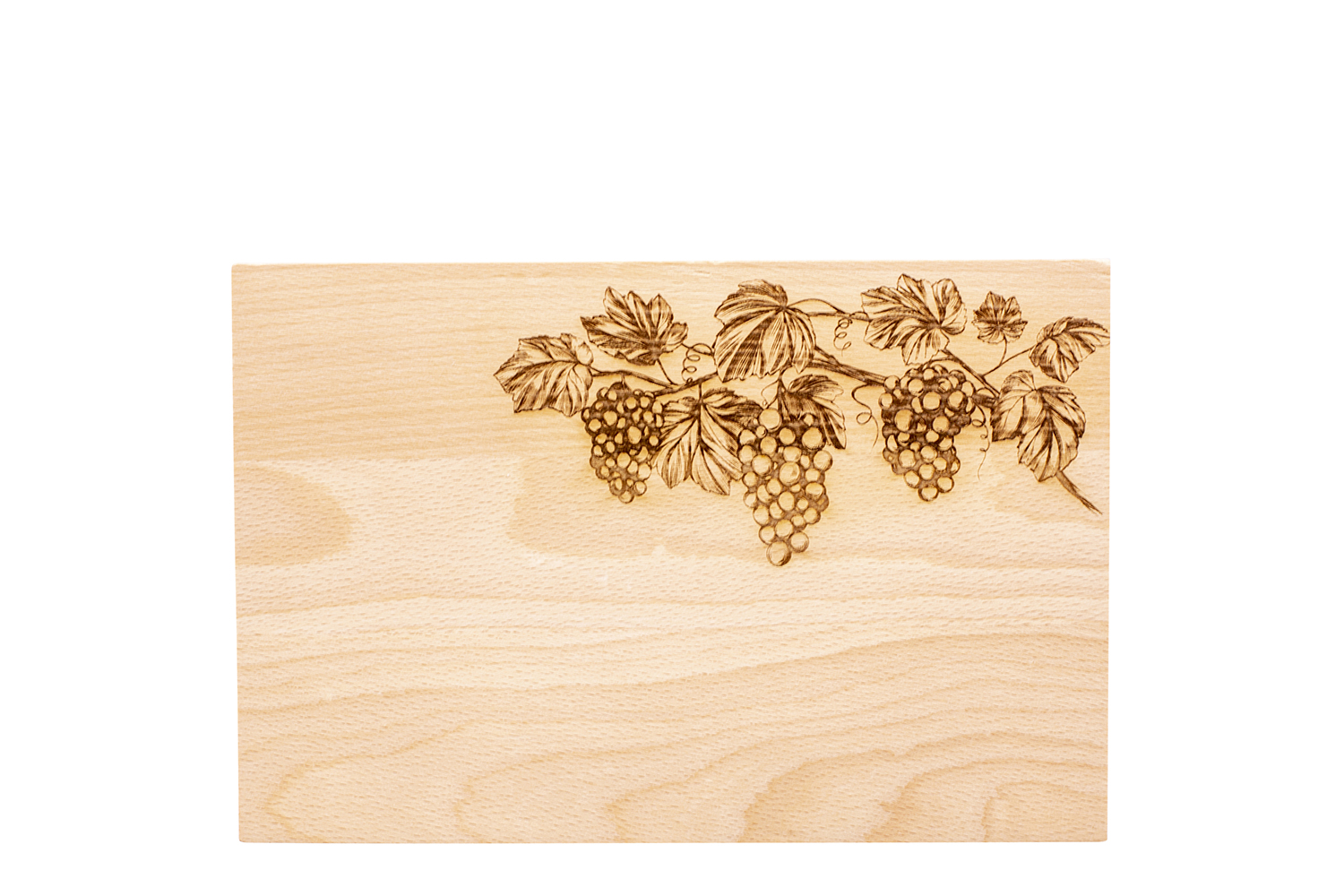 Kadastar Holzbrett Kanton P30 “Weintraube”, Buche geölt 30x20x1.5cm