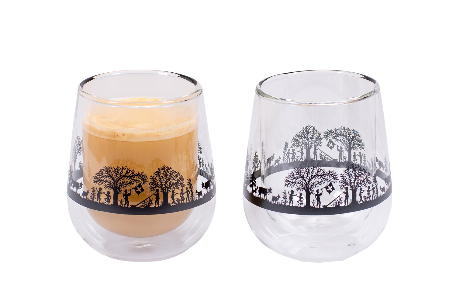 Kadastar Kaffeegläser Bergchilbi doppelwandig 250ml  2-er Set