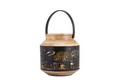Kadastar Laterne Scherenschnitt Alpaufzug Familie Mangoholz, d30x31cm 01