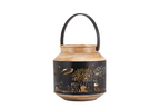 Kadastar Laterne Scherenschnitt Alpaufzug Familie Mangoholz, d30x31cm 01