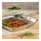 Kuhn Rikon Allround Grillpfanne unbeschichtet gerillt Ø27x27cm3