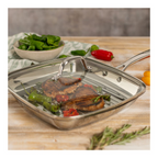 Kuhn Rikon Allround Grillpfanne unbeschichtet gerillt Ø27x27cm4