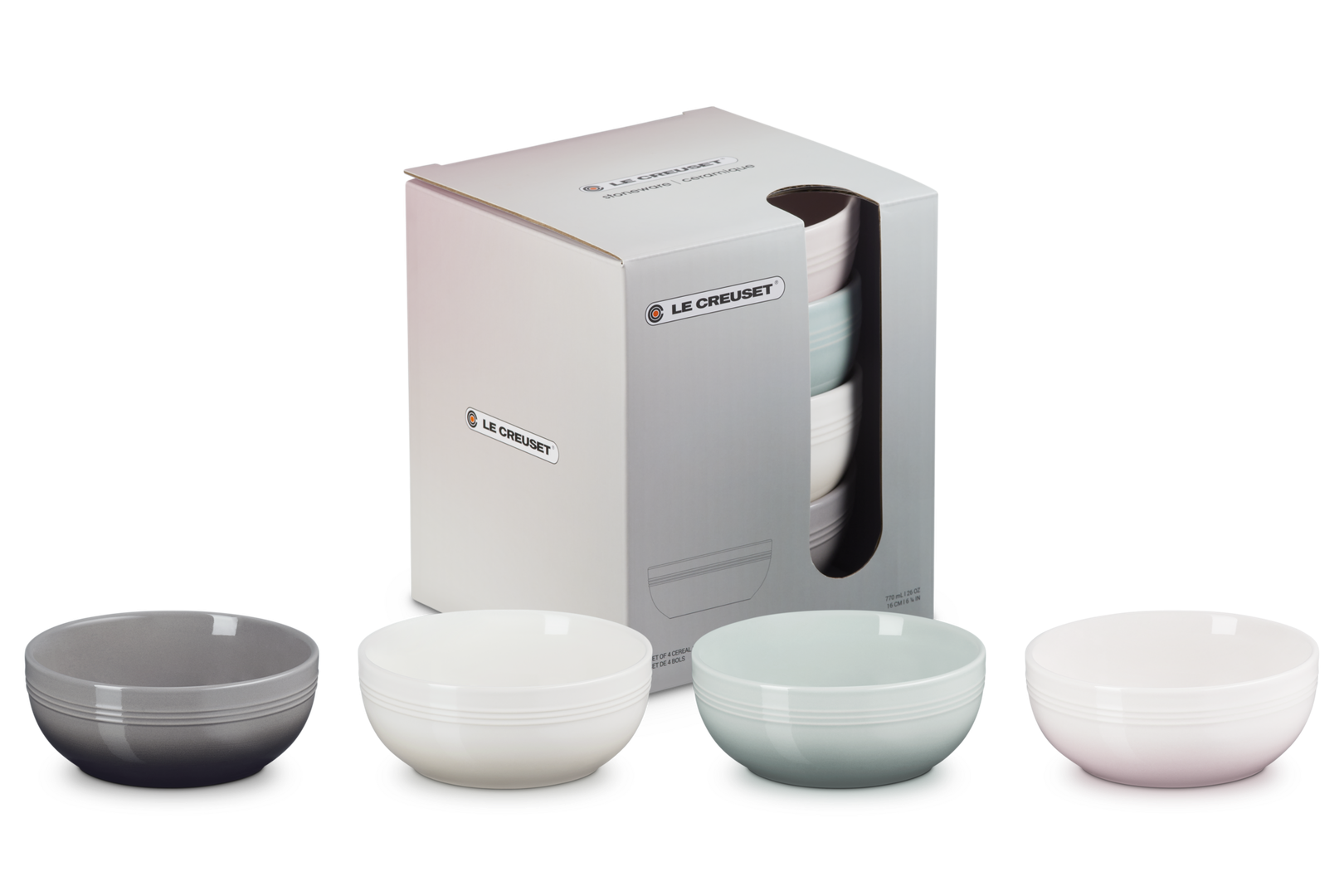 Le Creuset Müslischale Coupe 4-er Set Ø16cm Pastell Steinzeug