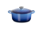Le Creuset Runder Bräter aus Gusseisen Ø24cm4,2L Azure