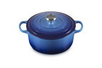 Le Creuset Runder Bräter aus Gusseisen Ø24cm4,2L Azure1
