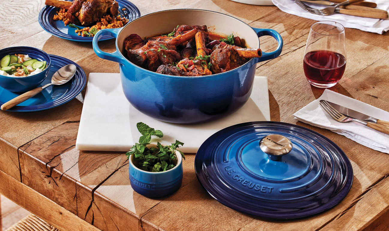 Le Creuset Runder Bräter aus Gusseisen Ø24cm4,2L Azure5