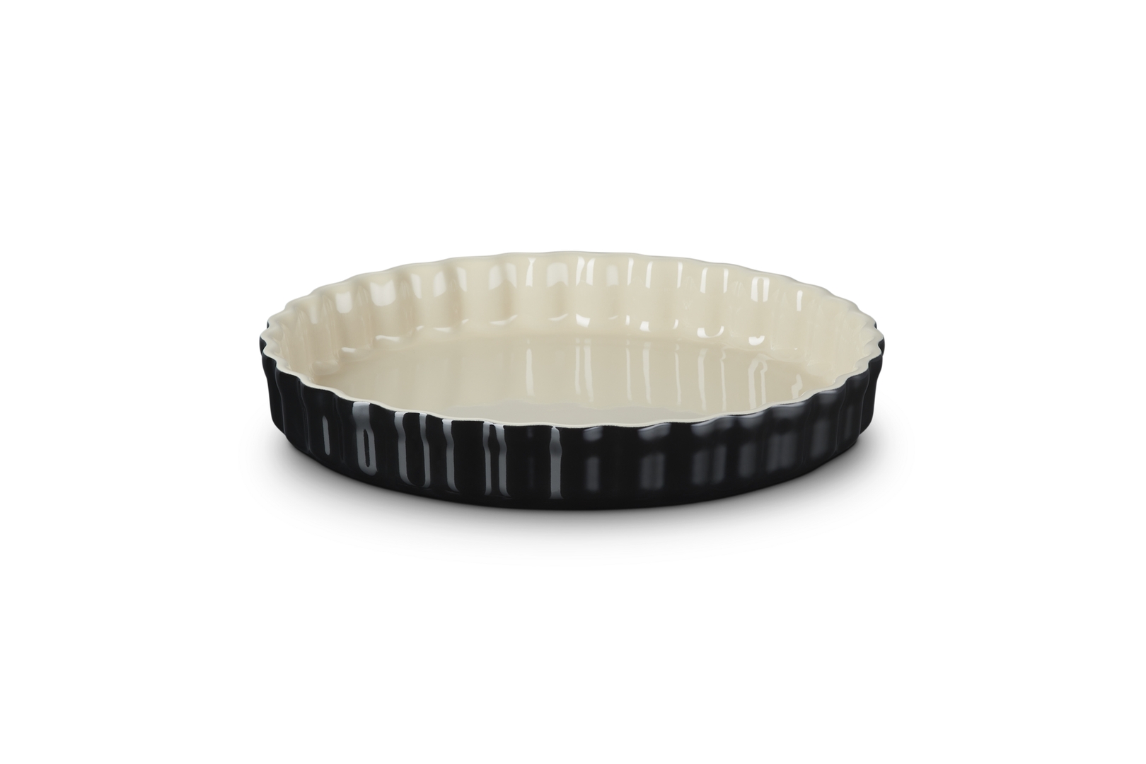 Le Creuset Tarteform Traditionell Ø28cm Schwarz glänzend