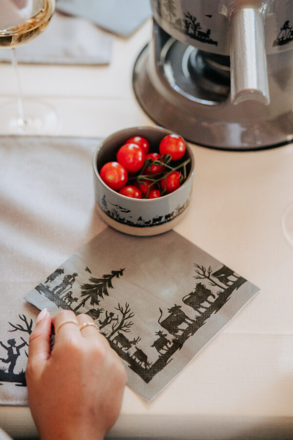 Papier-Servietten Alpaufzug Familie 20 Stück1