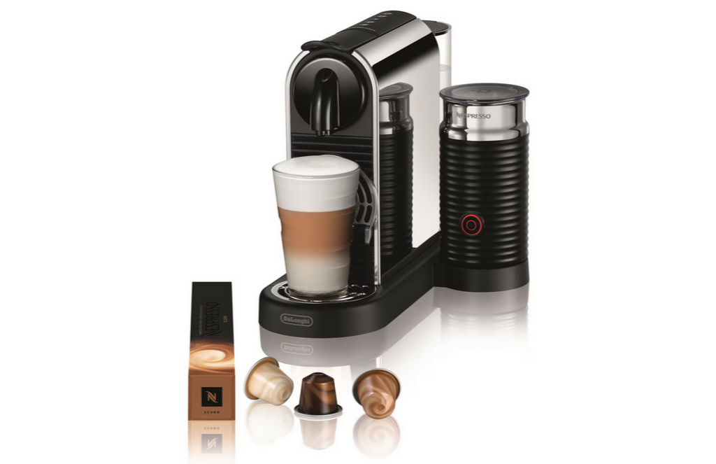 De'Longhi Kaffeemaschine Nespresso CitiZ Platinum&Milk EN330.M Silber