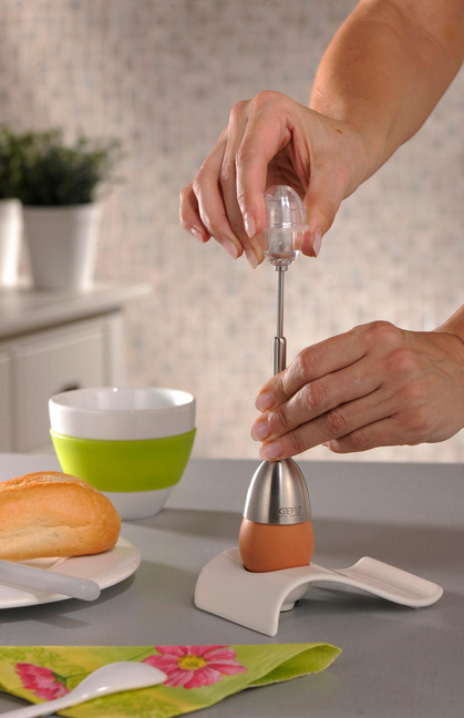 GEFU Eierschneider mit Salzstreuer OVO Silber