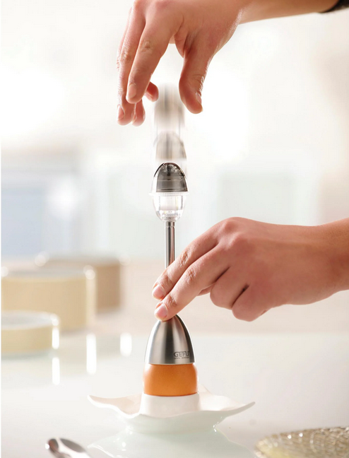 GEFU Eierschneider mit Salzstreuer OVO Silber