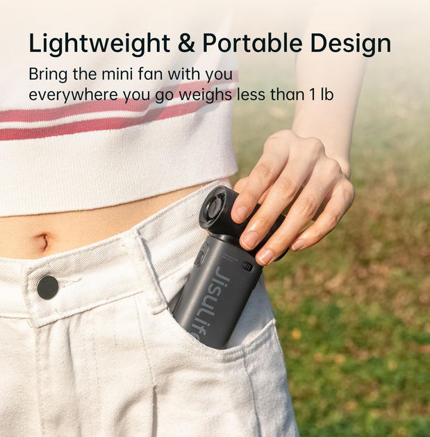 Jisulife Handventilator Life9 Schwarz Tragbarer Ventilator