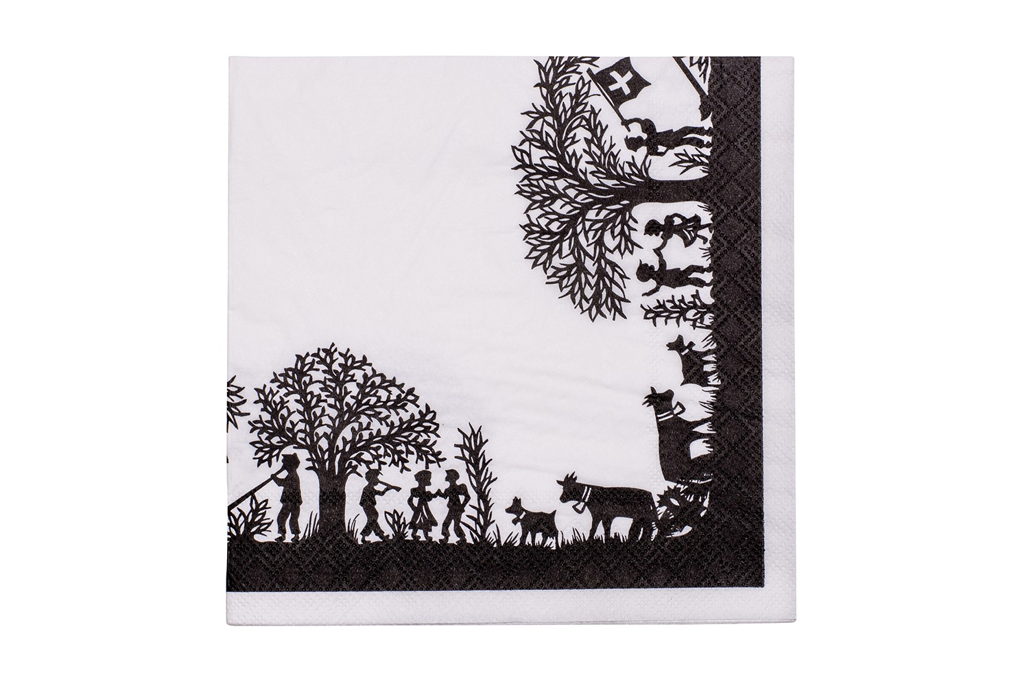 Servietten mit Alpaufzug