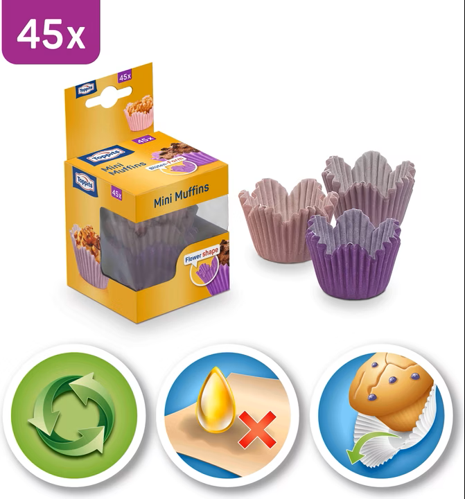 Toppits Mini Muffin-Backform 45 Stück