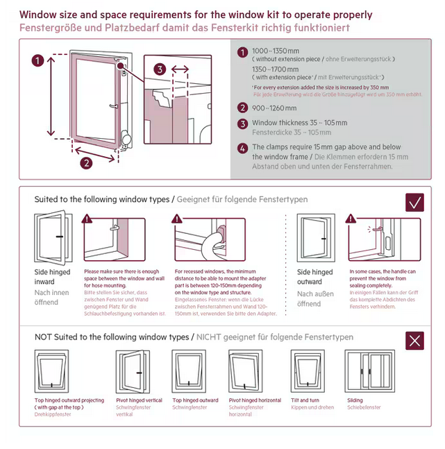 EWKEXT1 - Verlängerungsteil für Premium Fensterkit EWKIT5