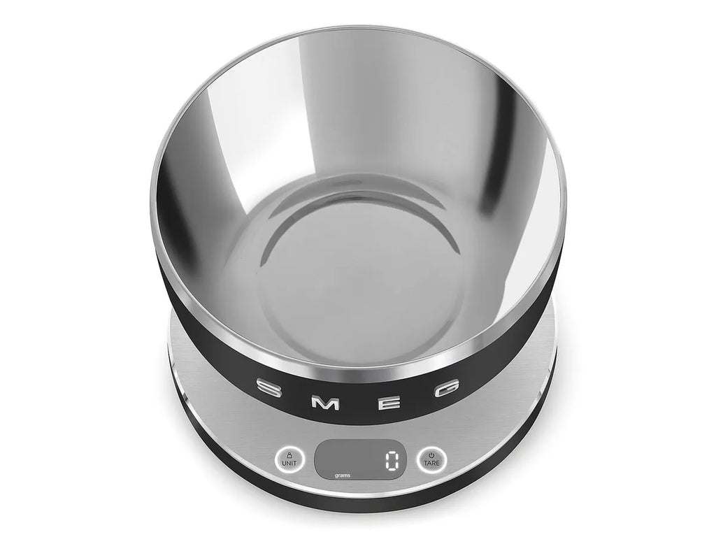 SMEG Küchenwaage KSC01BLMWW Schwarz matt Küchenwaage aus Edelstahl