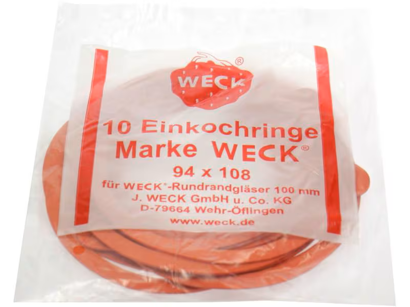 Weck Gummidichtring Ø10cm 10 Stück  Rot