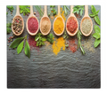 Zeller Abdeck-Schneideplatte Spices anthrazit Glas 56x50cm