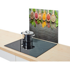 Zeller Abdeck-Schneideplatte Spices anthrazit Glas 56x50cm 1