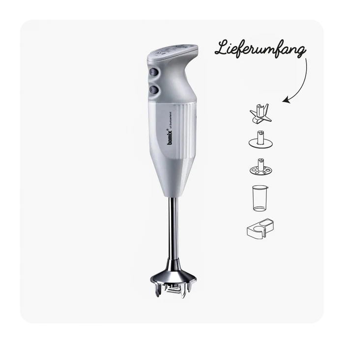 bamix® Stabmixer M200, Mono, Design-C 200Watt weiss-lichtgrau