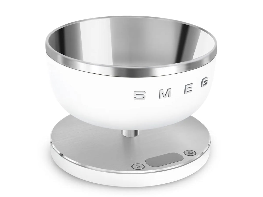 SMEG Küchenwaage KSC01WHMWW Weiss matt Küchenwaage aus Edelstahl