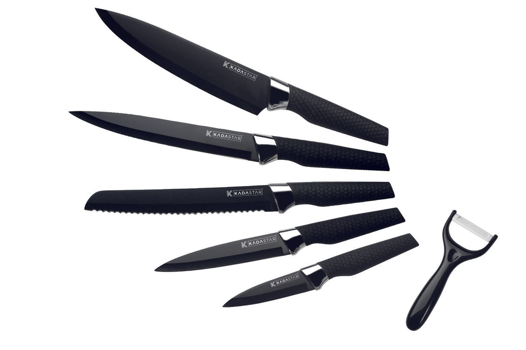 KADASTAR Messer-Set “Premium Black”, 6-teilig