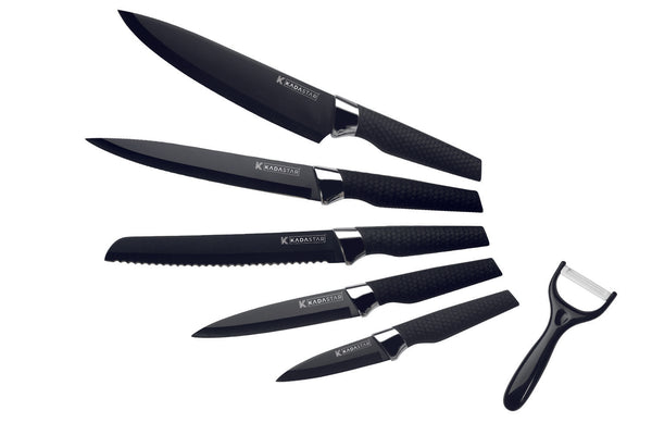 KADASTAR Messer-Set “Premium Black”, 6-teilig
