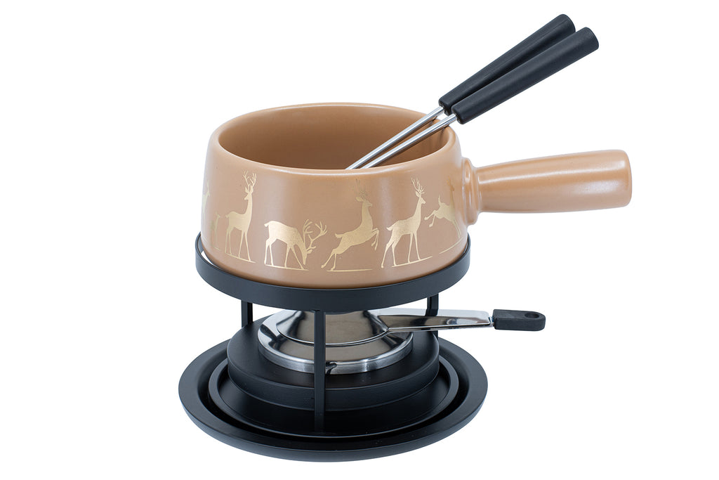 KADASTAR Käsefondue-Set Small "Hirsch Gold", 5-teilig
