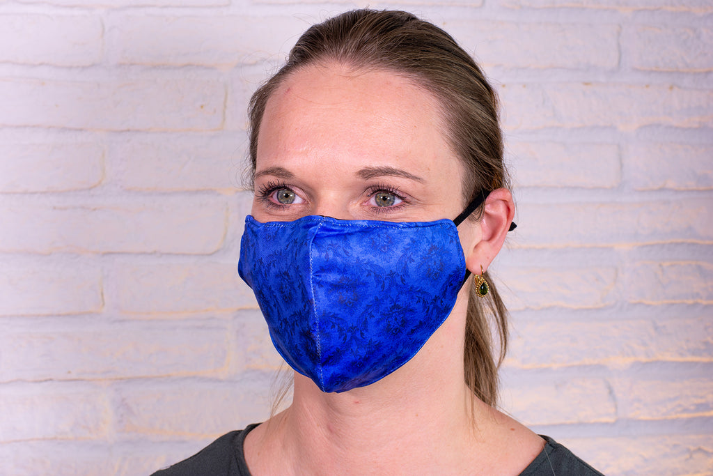Hygienemaske Community Maske “Comfort Mask”, Ornament, blau