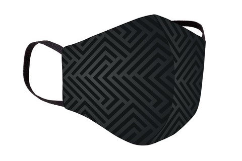 Hygienemaske Community Maske “Comfort Mask”, Labyrinth, schwarz