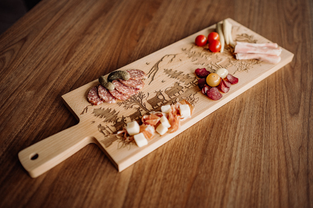 KADASTAR Holzbrett “Alpabzug" Buche, 60 x 20 x 2 cm